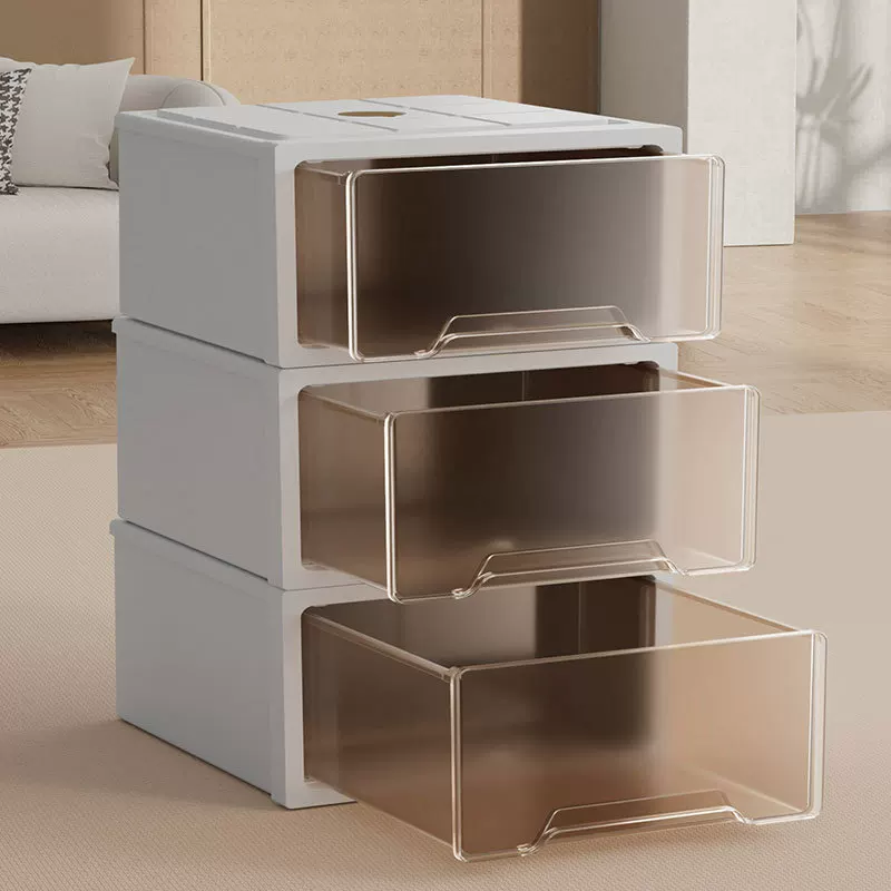 Plastic storage box, transparent underwear, storage system