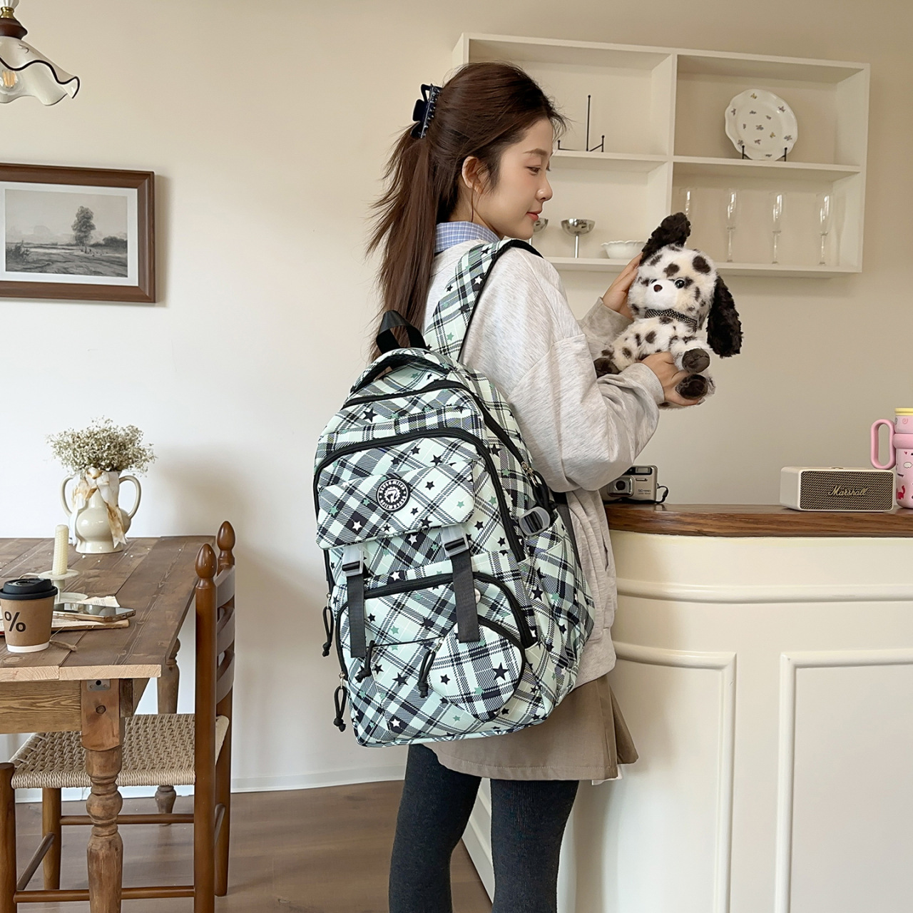 Mochila Escolar Estampada de Nailon, Ultraligera, para Escuela image 4