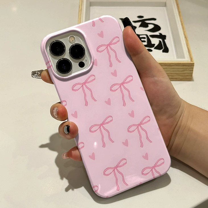 Phone Case (apple iPhone17) 2-in-1 Bow Design, Double-Layer Protective Shell
