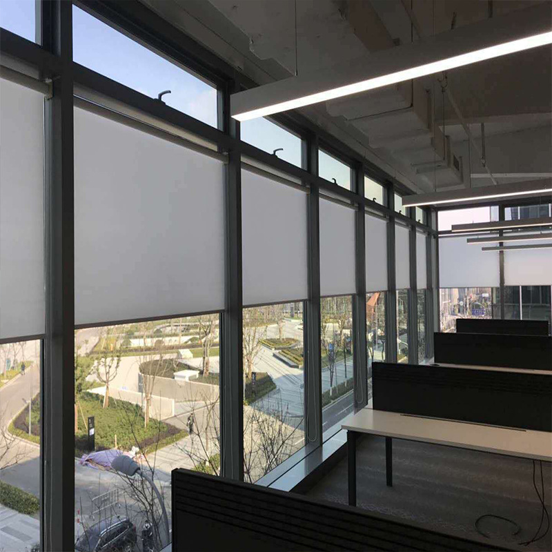 Obturador de oficina al por mayor de sombreado completo cortina de ingeniería anti-bloqueo Elevación automática del edificio de oficinas sombreado obturador image 3