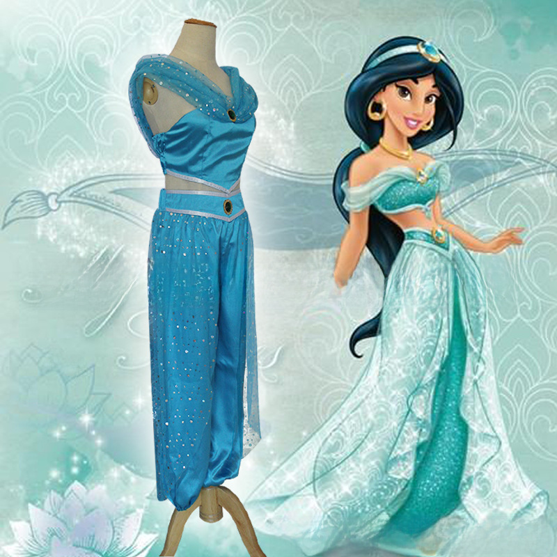 A Thousand and One Nights Aladdin Magic Lamp Princess Jasmine Adult and Children Cosplay Costume