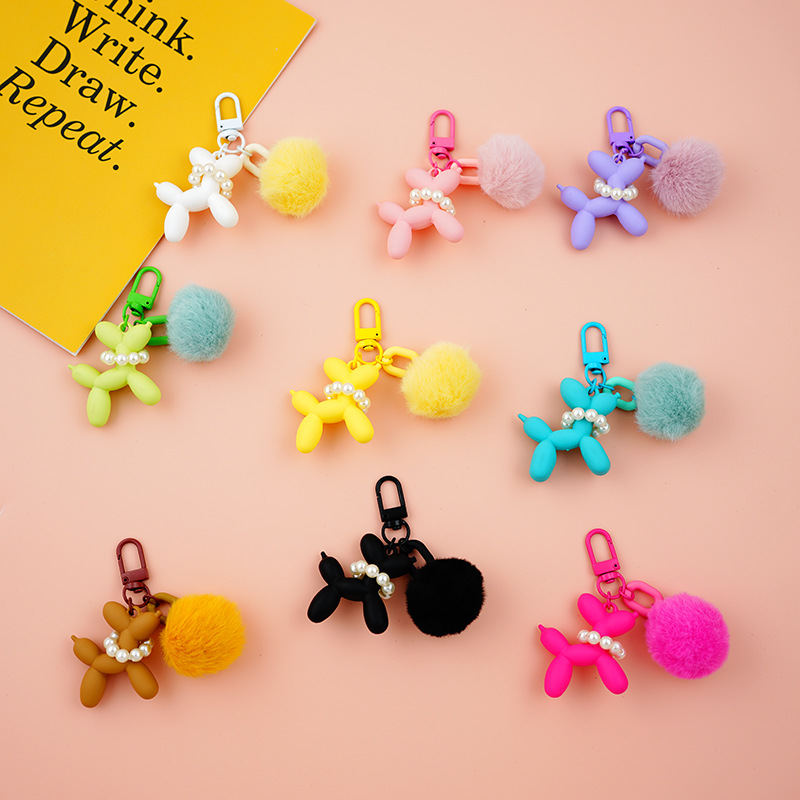 キーホルダー｜パールバルーン・小犬・ビーズ・バッグチャーム・車用・おしゃれ