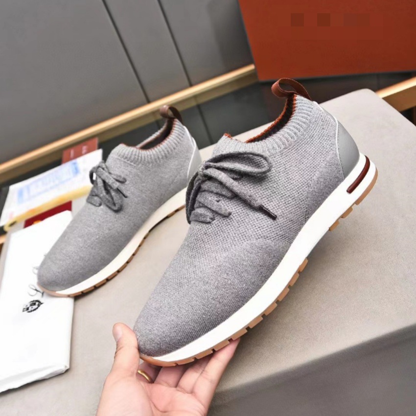 유럽 스테이션 대형 고품질 l*p 통기성 메쉬 플라이 니트 남성용 운동화