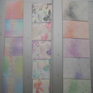 Gradient color hazy magic color printing leather cloud bronzing laser ink painting water color printing star pattern