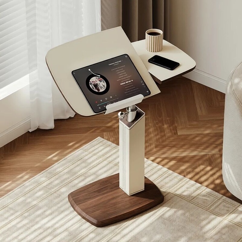Adjustable side table, sofa side table, movable and reversible small table, living room coffee table, bedroom home-use rotating computer table
