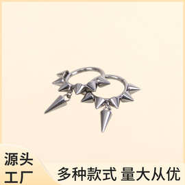 f136钛合金耳环焊接尖锥圆球闭口跨境厂家G23钛合金人体穿刺饰品