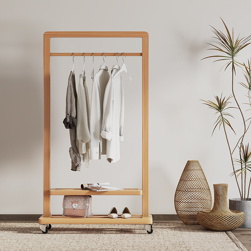 Perchas de piso a techo Dormitorio Perchas de piso Sala de estar para el hogar Muebles de madera maciza Net Net Bed B & B Perchero de hotel