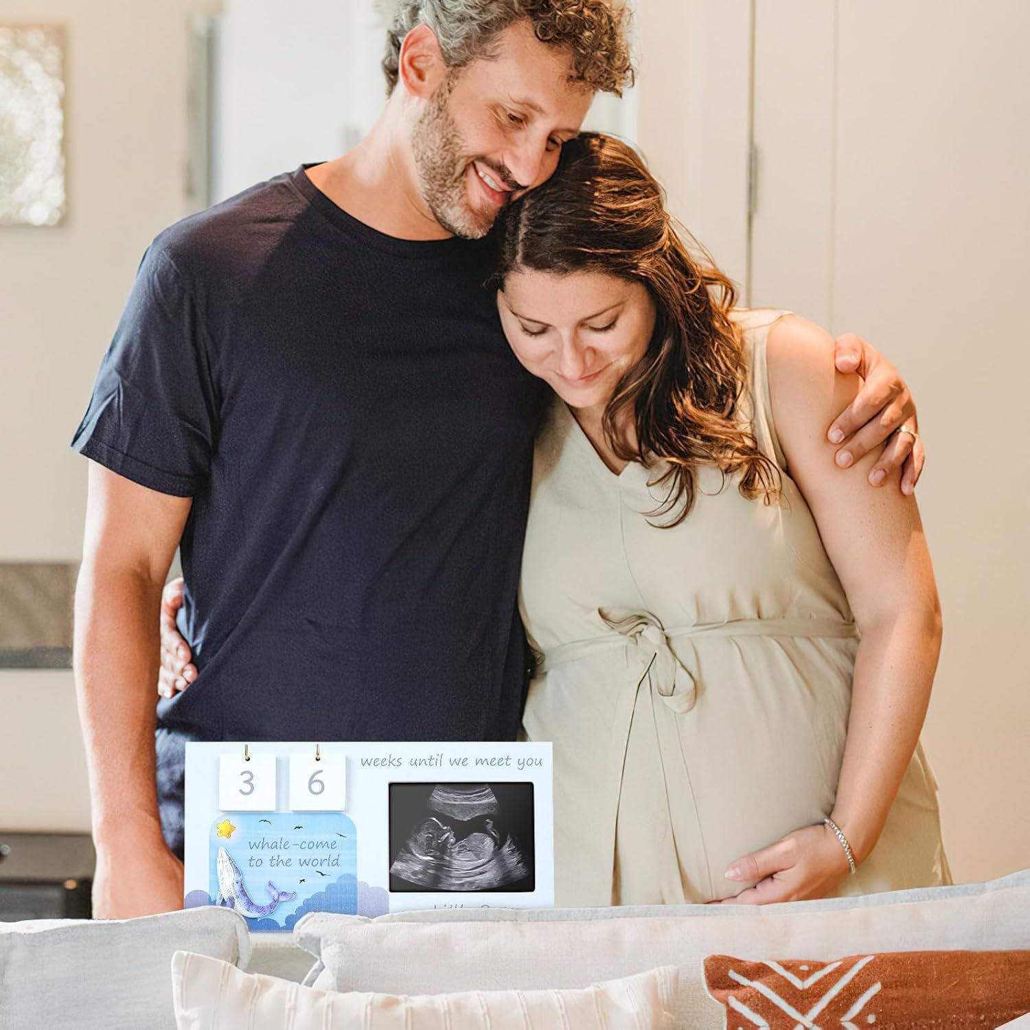 Marco de fotos conmemorativo de ultrasonido B para recién nacidos de venta caliente transfronteriza, marco de fotos conmemorativo