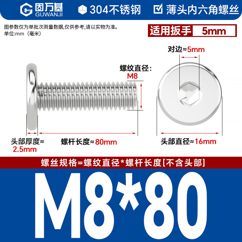 304 M8*80