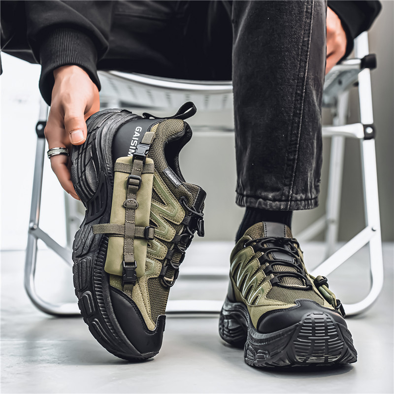 2025 cuatro estaciones de transmisión en vivo zapatos casuales personales de moda nacional lazos herramientas deportivas al aire libre zapatos de montaña zapatos de hombre