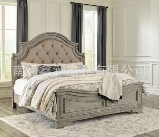 American country solid wood bed double bed European retro princess bed bedroom carved big bed wedding bed 1.5 meters 1.8 meters