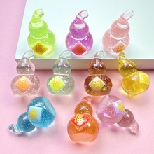 立体 闪片葫芦福到DIY手工树脂配件微景观桌面摆件吊坠装饰材料批