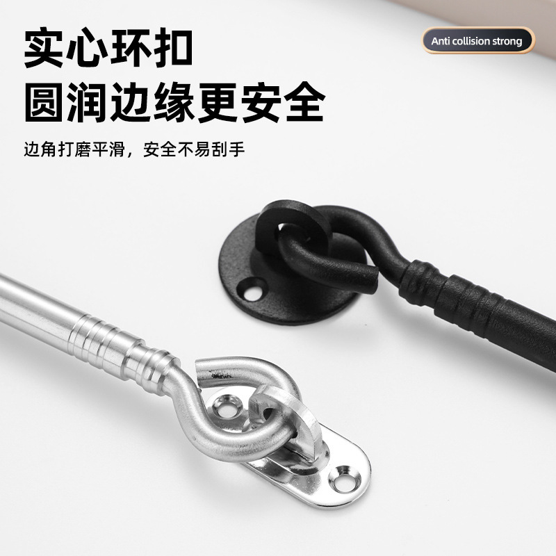 加粗实心不锈钢门窗风钩限位固定防风挂钩撑搭老式门窗扎钩推拉钩|undefined