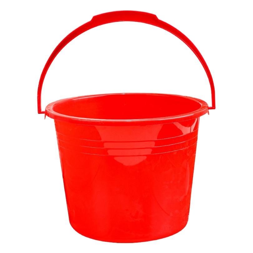 Plastic small bucket with lid paint bucket small red bucket children's painting Beach egg bucket stall stall bucket