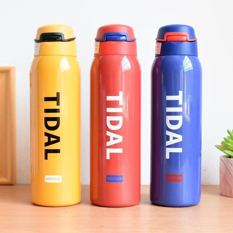 Taza de aislamiento de acero inoxidable al por mayor taza de agua deportiva taza multifuncional taza de menú al aire libre taza recta de regalo