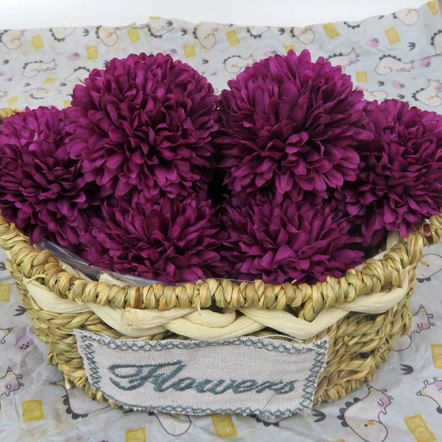 Pantalla fotográfica simulación bola pequeña cabeza de crisantemo colocación en casa ping pong crisantemo flor falsa decoración de auditorio de bodas accesorios de fotografía flor falsa