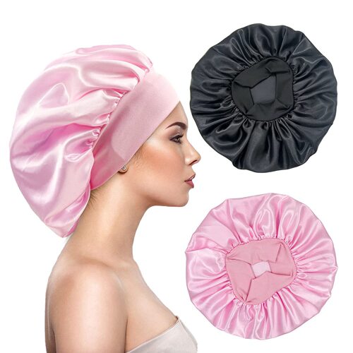 Cross-border hot-selling wide-brimmed high-elasticity headscarf for foreign trade, beauty cap, bath cap, hair care cap, women's nursing satin sleep cap