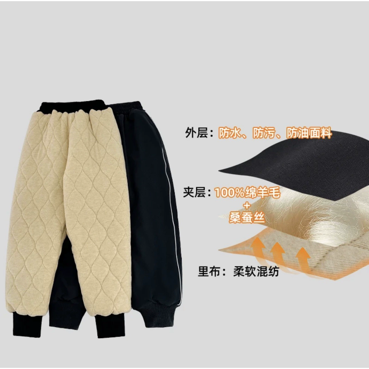 XR010 Children's three-fast-drying cotton pants