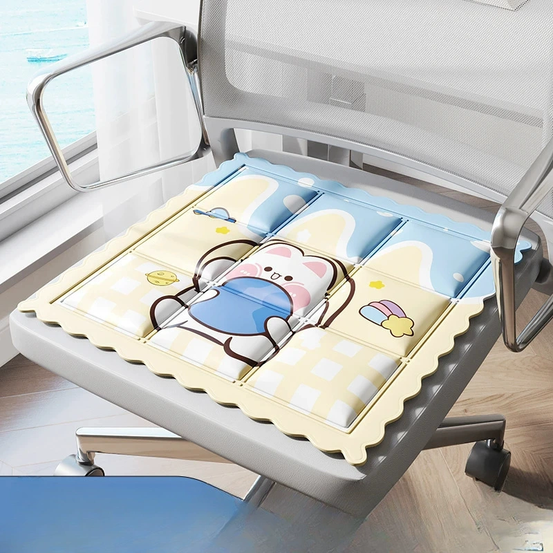 Ледяная подушка с рисунком из мультфильма, летняя милая офисная крутая подушка, гелевая охлаждающая новая ледяная подушка, студенческая подушка для отпрыскивания, летняя охлаждающая подушка