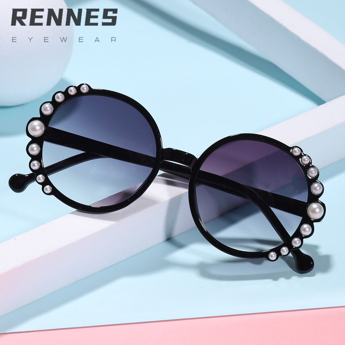 Gafas para niños gafas de sol de perlas de moda para niñas gafas de sol de protección solar de verano coreano gafas de sol de bebé de protección UV