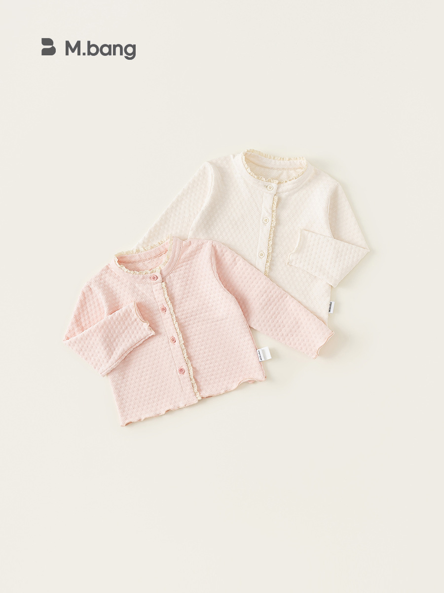 Yoobao ropa infantil niñas cardigans sueltos chaqueta primavera nuevo bebé simple encaje niño chaqueta de manga larga