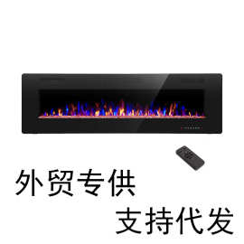 外贸亚马逊欧美爆款美式电壁炉嵌入式电子仿真火焰家用取暖器壁炉