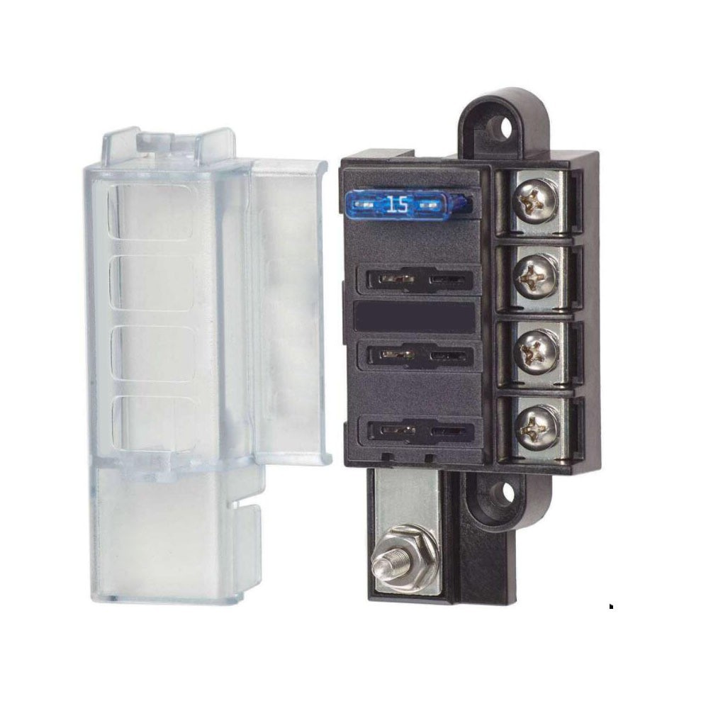 新品1进4出长方条形汽车保险丝盒 汽车电路保险器断路器