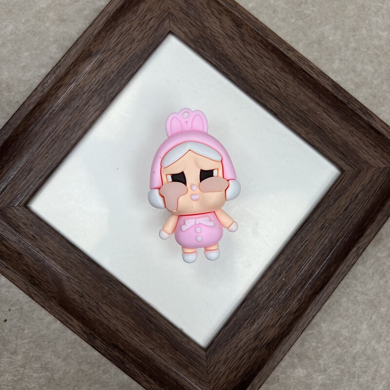 インターネット有名人の下駄アクセサリー泣いている赤ちゃんシリーズ diy 小さな女性警察官フラワーバブル下駄靴花樹脂靴アクセサリー|undefined