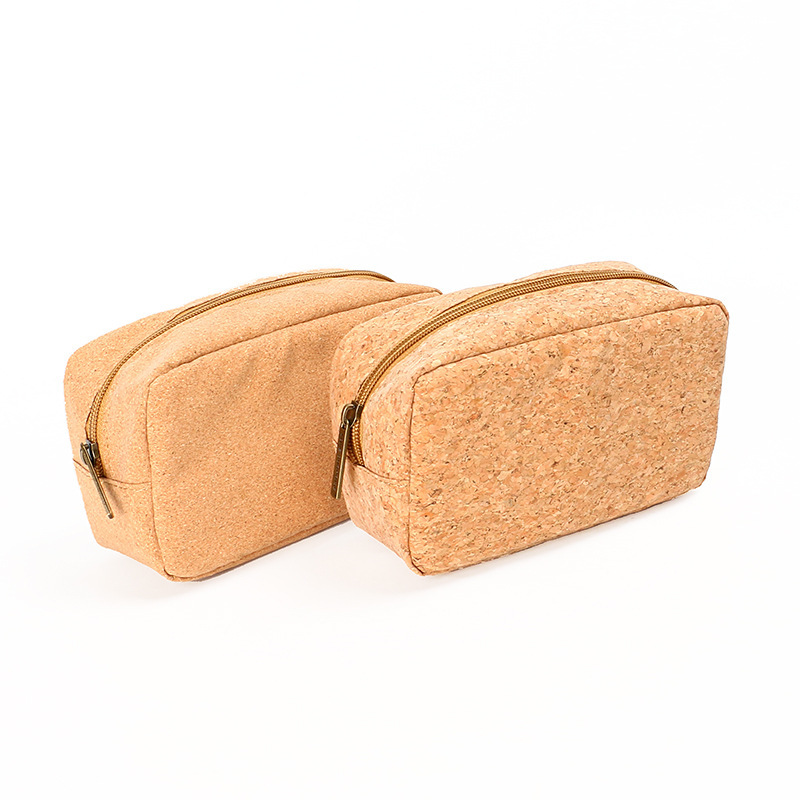 Designer Original Hand-Held Cosmetic Bag, Retro Brown Real Wood Toiletry Bag, Environmentally Friendly and Biodegradable Cork Cosmetic Bag Designer Original Hand-Held Cosmetic Bag, Retro Brown Real Wood Toiletry Bag, Environmentally Friendly and Biodegradable Cork Cosmetic Bag