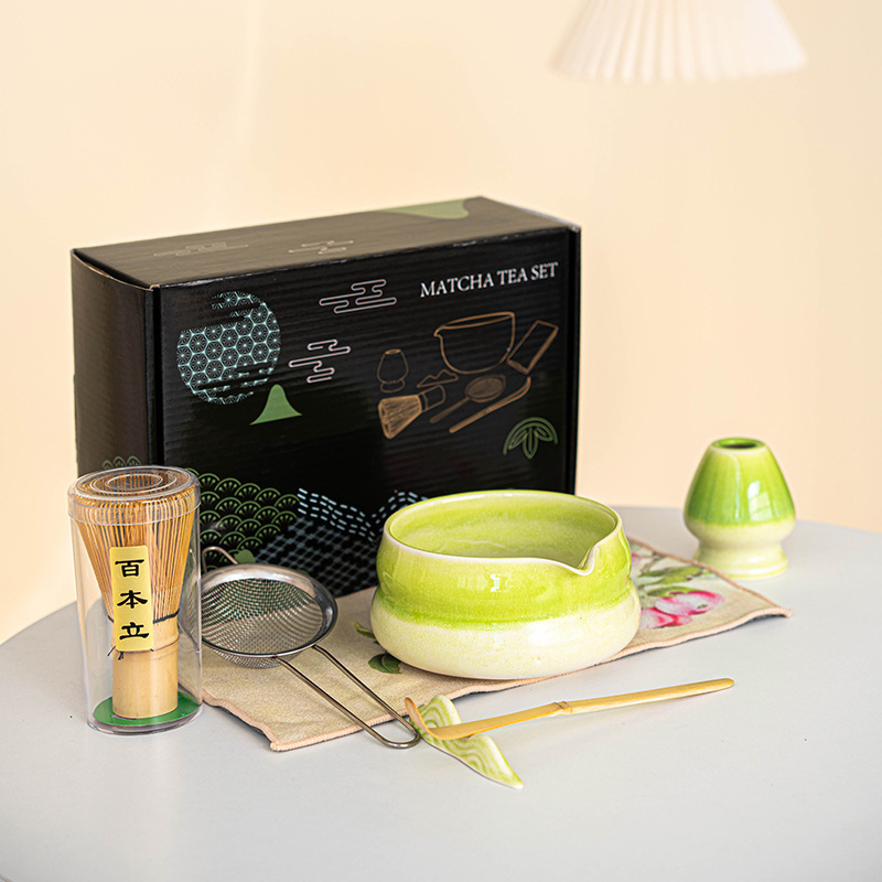 日本製ギフトボックスセット クロスボーダーインスタイル 抹茶ボウル 抹茶ティーセット 百本立陶器 クロスボーダー限定|undefined
