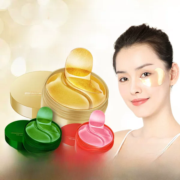 Ice Skin Extract Luxury Pet Lady 24k Gold Seaweed Eye Mask Desalinizing Eye Fine Lines Firming Hypersing Collagen Eye Mask