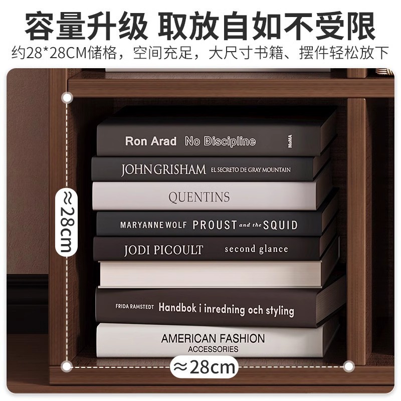 Estantería Estante de piso a techo Estante para libros simple Gabinete a cuadros para el hogar Gabinete de ocho compartimentos Sala de estar Gabinete corto Gabinete de almacenamiento Gabinete de almacenamiento