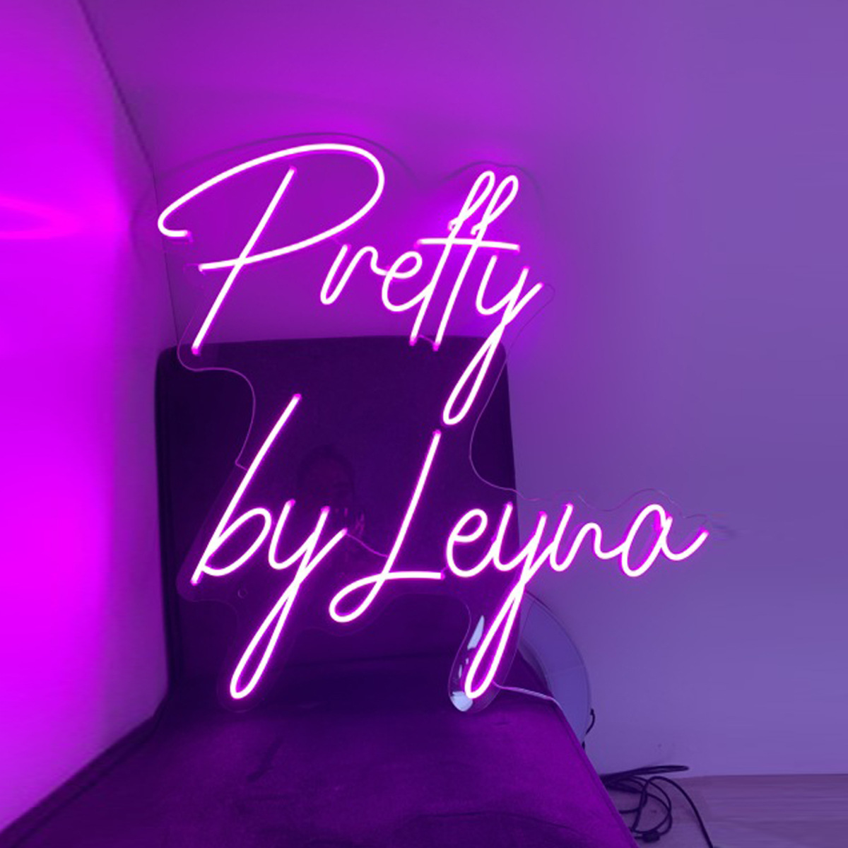 (2개) 국경 간 아마존 네온 DIY 생일 파티 LED 네온 투명 아크릴 네온 빛나는 캐릭터