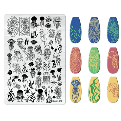 Xiaohongshu's Popular Jingtian Nail Art | Dırnaq bəzəkləri - happy-020-with-back-plate
