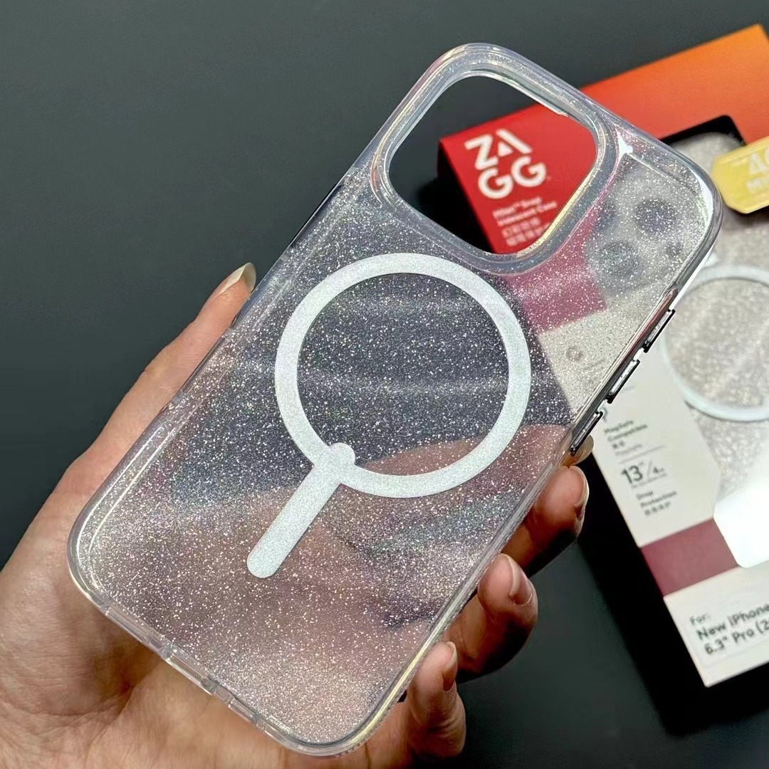 Aplicable a Apple 16 color fantasma anti-caída antibacteriana polvo de absorción magnética cubierta protectora iPhone 16 pro estuche de teléfono móvil