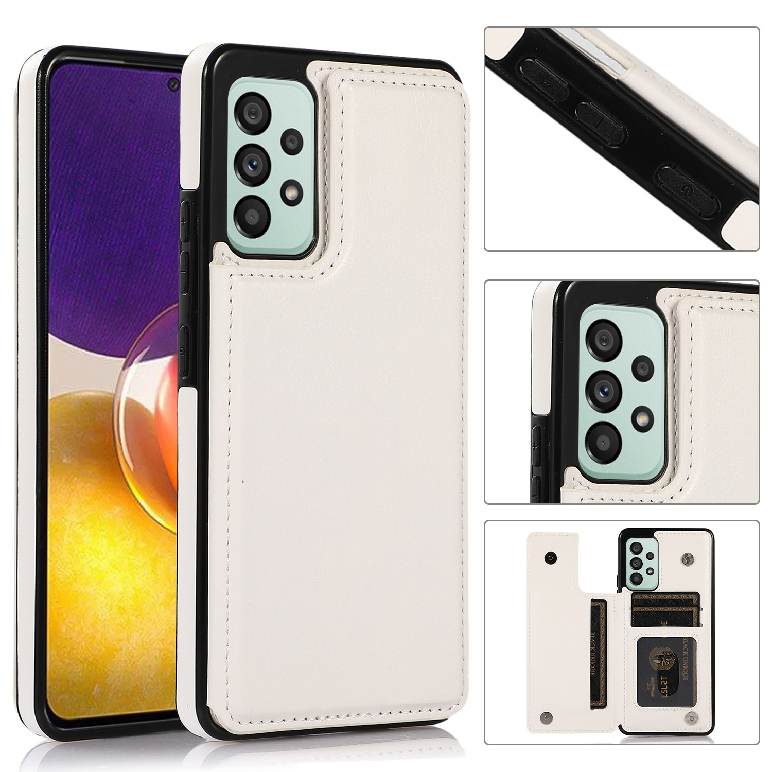 PIXEL9A için uygun çılgın at desenli deri çanta A73 cep telefonu kılıfı A serisi için uygun A55 yaratıcı deri koruyucu kılıf stokta - 12