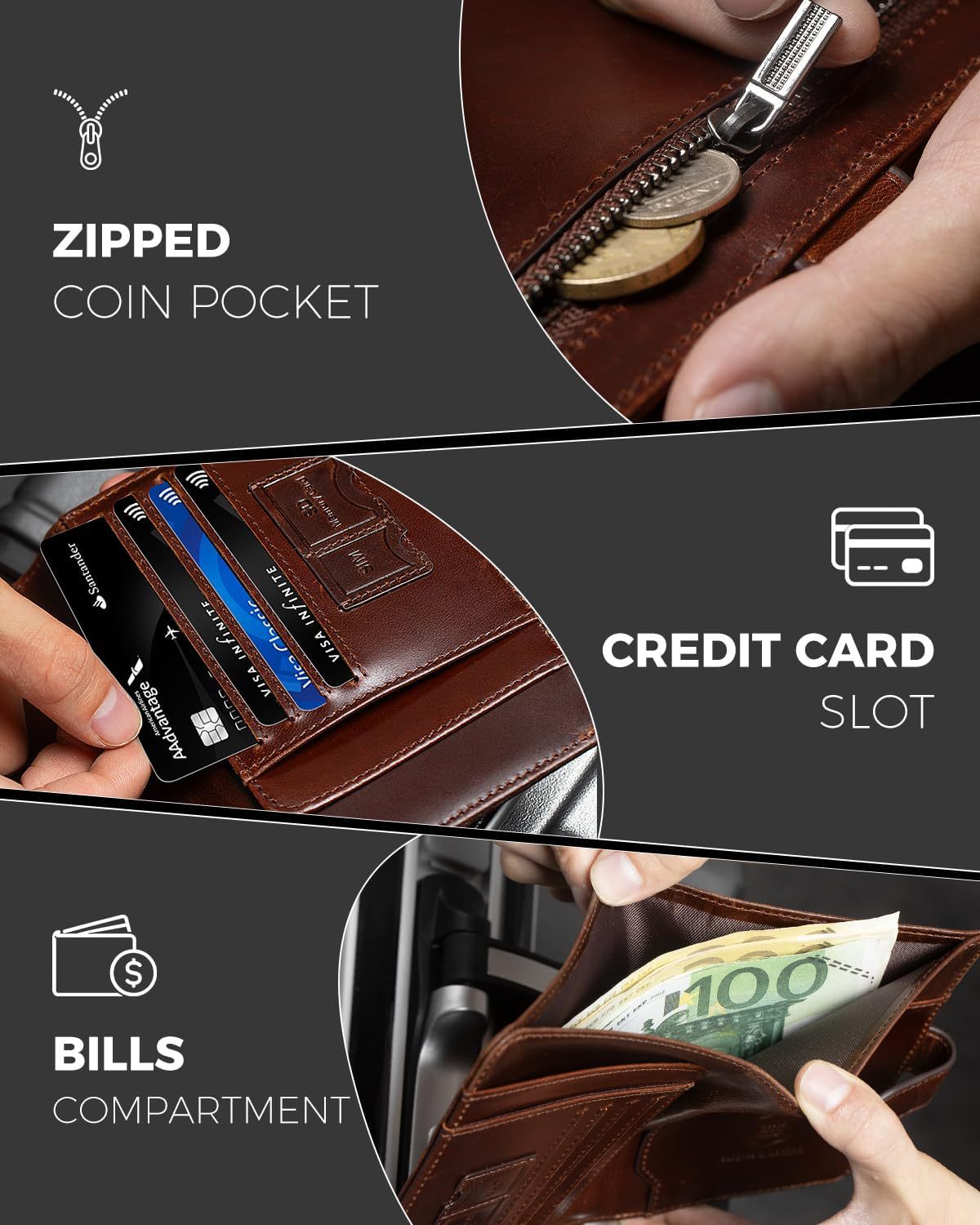 Wholesale Magnetic Snap RFID Blocking Passport Holder Multi-Function Multi-Card Slot Travel Organizer Document Pouch