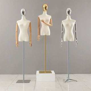 韩版电镀头服装店模特道具女半身女装橱窗人台衣服展示架模特架子