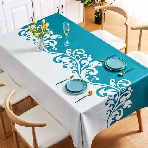 Benzhihuayuanyuan tablecloth wholesale cross-border American waterproof and oil-proof rectangular tablecloth ins style coffee table cloth