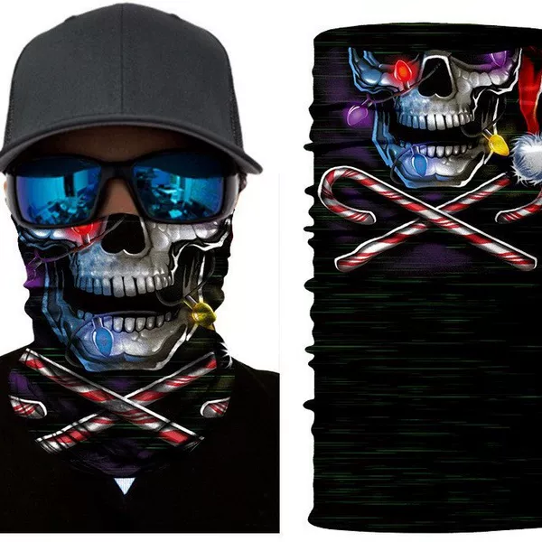 25 Cycling and Running 3D Skeleton Clown Magic Headscarf Desert Windproof Sandproof Wild Running Dustproof Face Mask Outdoor