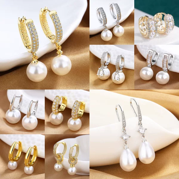 High-End Pearl Earrings for Women, Niche Design Earrings, Elegant Lady Earrings, French Accessible Luxury Trendy Earrings Customization