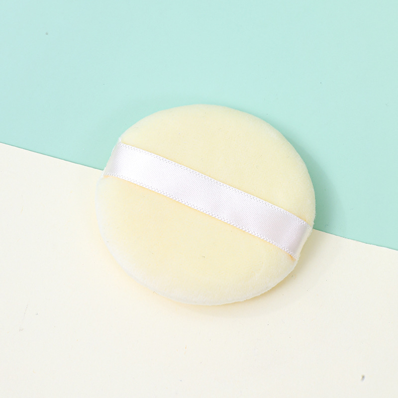 Esponja de flocado corta redonda transfronteriza, polvo suelto de felpa, esponja de terciopelo, algodón, herramientas de belleza, fábrica personalizada al por mayor