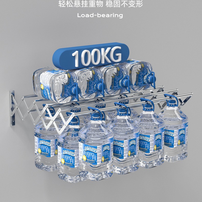 Tendedero Invisible para Ropa, Plegable, de Acero Inoxidable, para Montar en la Pared, Retráctil, para Balcón o Ventana