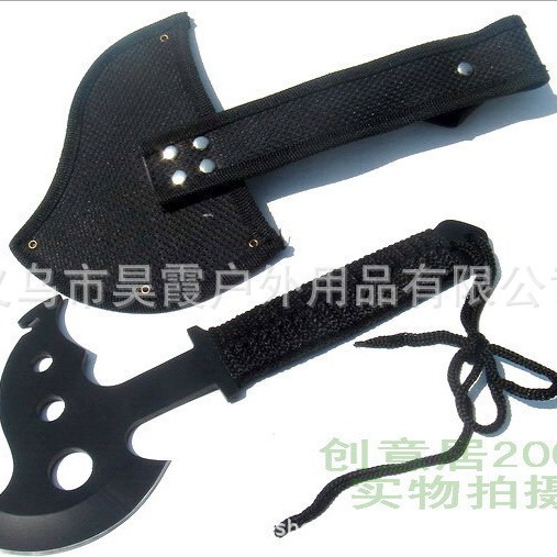 野营户外装备野营斧 缠绳线斧子 斧头 手斧 实用户外求生锤工具斧