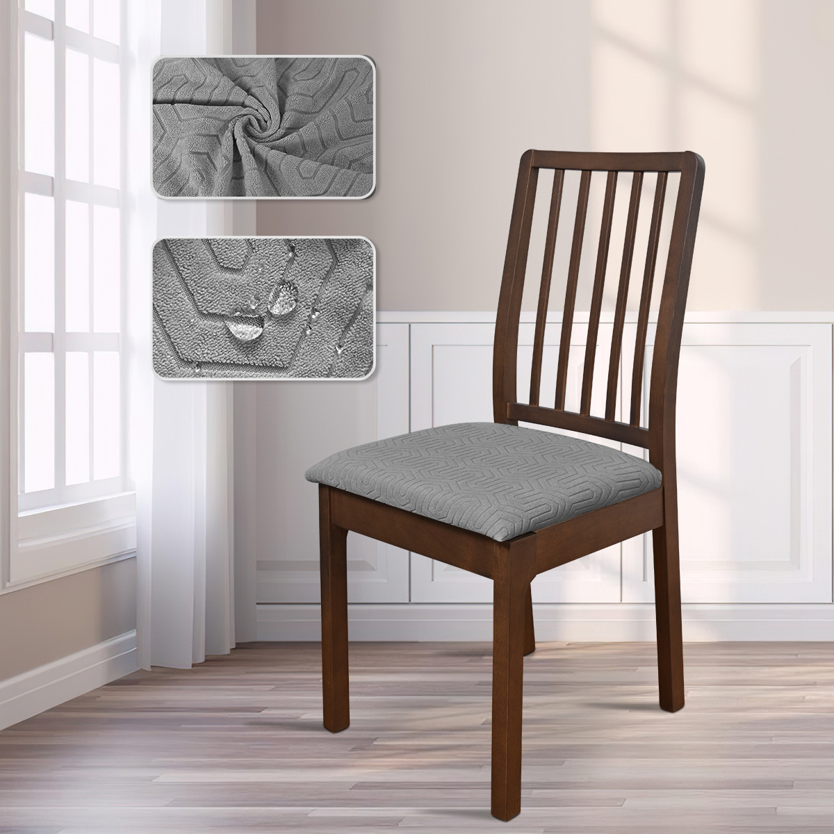 Amazon Jacquard U-shaped impermeable banco cubierta con cuerda elástica universal asiento cubierta anti-gato agarra TEMU en stock