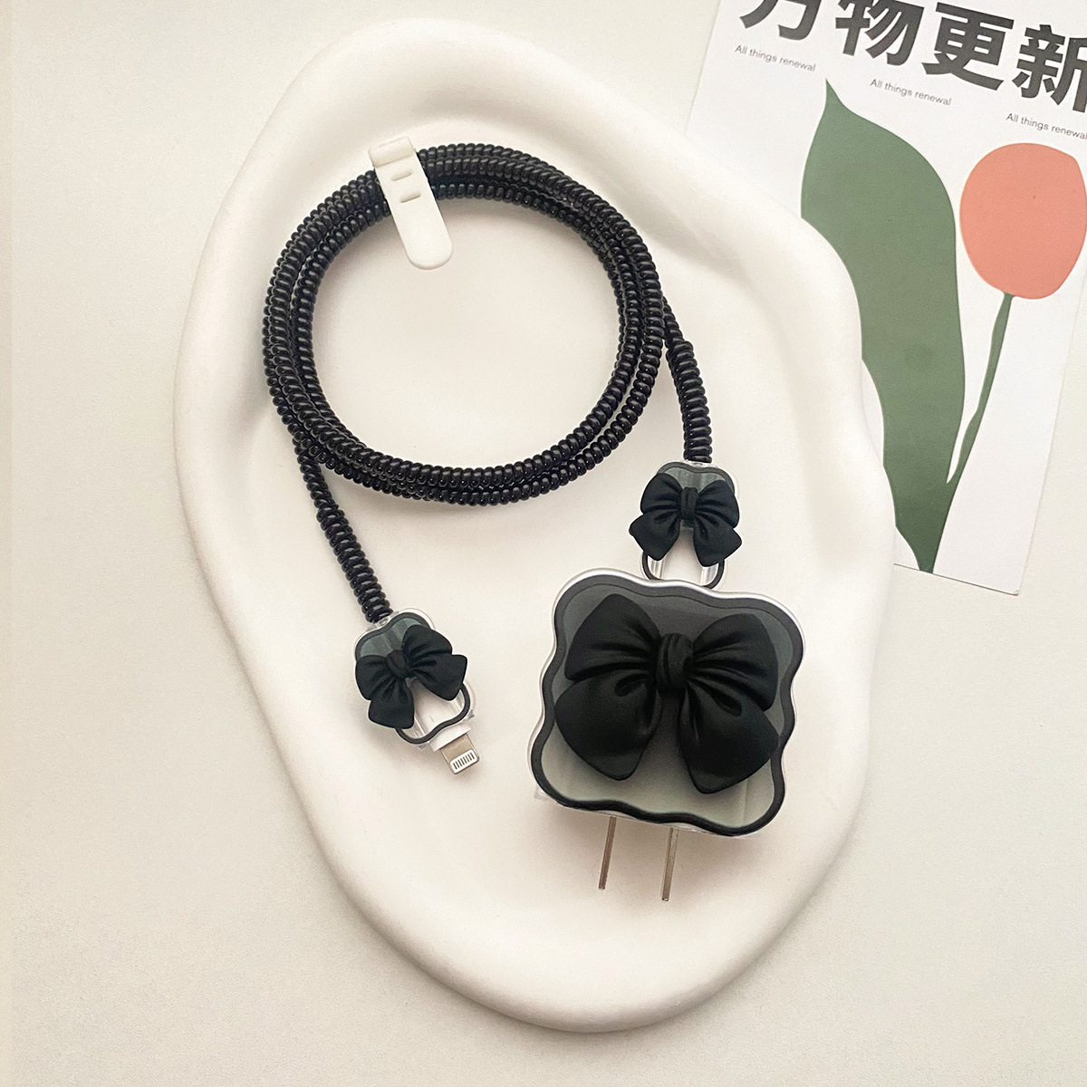 Aplicable a la cubierta protectora del cable de datos iPhone13/14/15 cubierta protectora estándar europea y americana de Apple 20W cargador