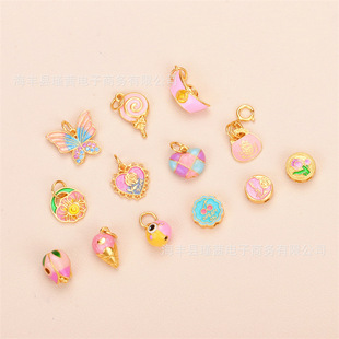 S925�y������z���{�m�ŷ�ɫ��Ůϵͨ�׸����Ƭ����DIY�������