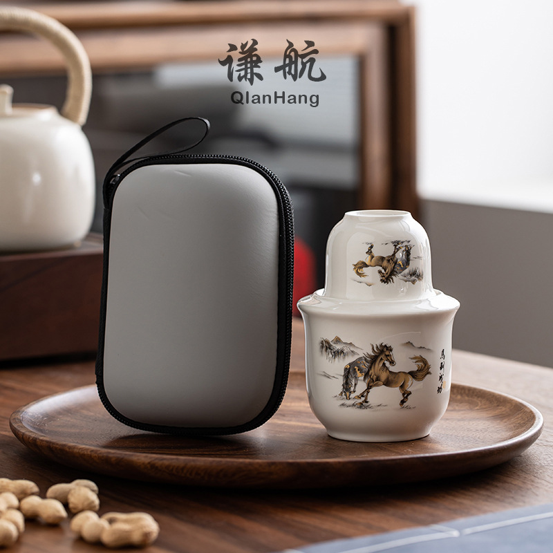 Chinese-Style Rice Wine Warmer for Home Use 0.1kg Liquor Hot Wine Pot Half-Pound Traditional Hot Wine Pot Set Ceramic Wine Warmer
