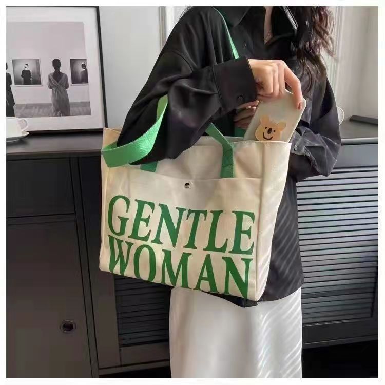 Bolsa de lona para mujeres inssen bolso de hombro universal de gran capacidad de libro de los estudiantes de clase bolsa de viaje bolsa de tela bolsa de mano