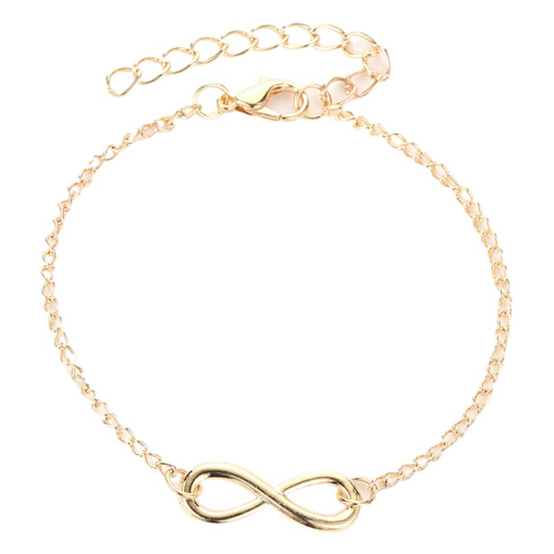 Europe and the United States new simple 8-character bracelet personality digital Joker bracelet foreign trade hot jewelry supply manufacturers direct sales